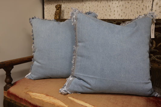 Ralph Lauren Fabric Blue Jean Pillow