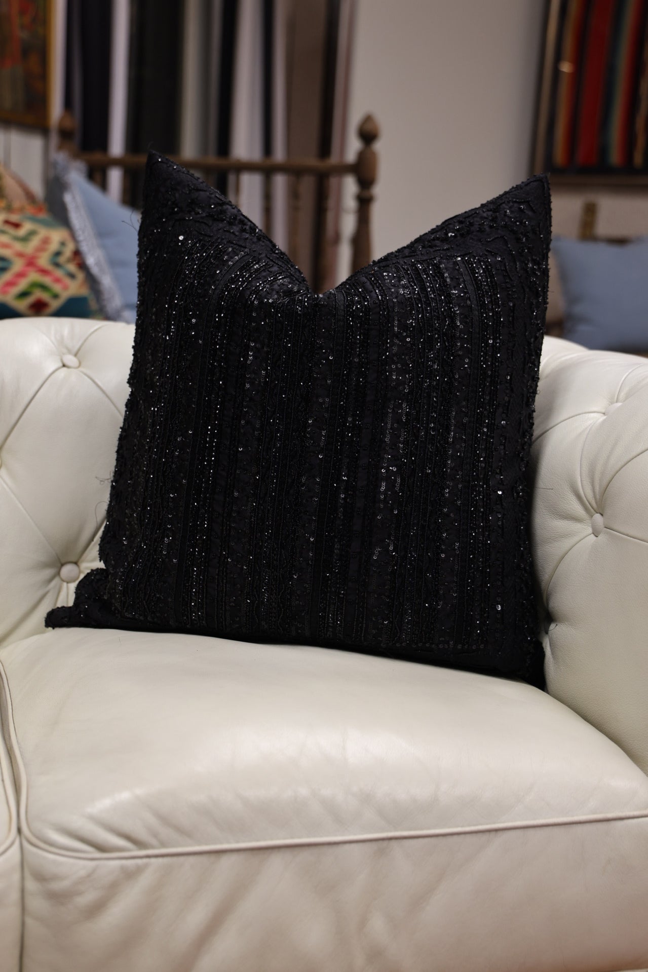 Black Beaded Ralph Lauren Pillows