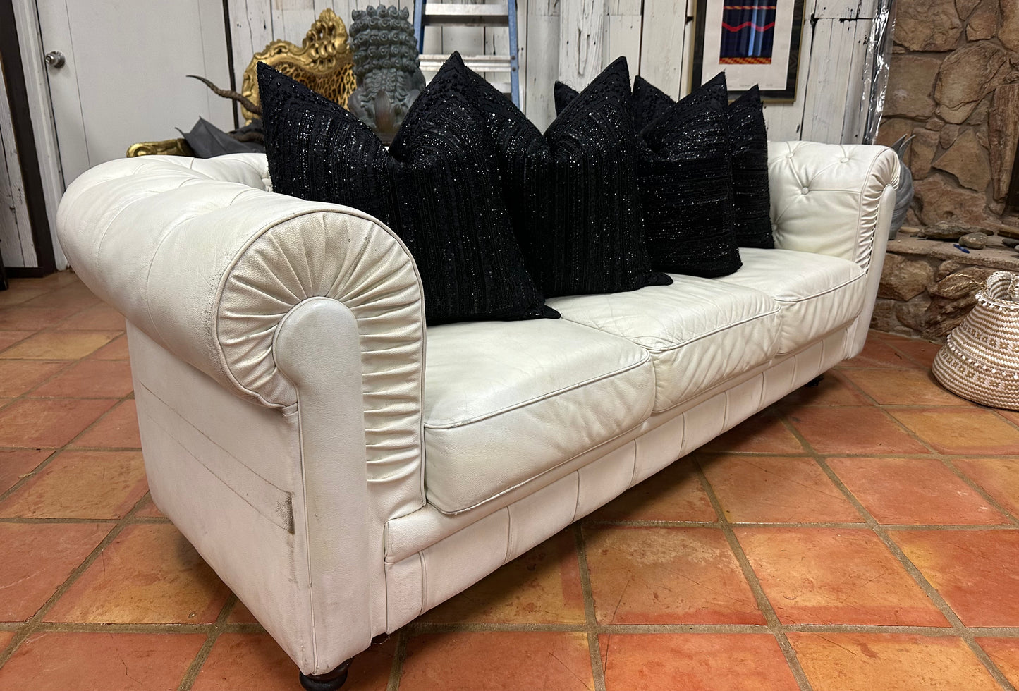 Black Beaded Ralph Lauren Pillows