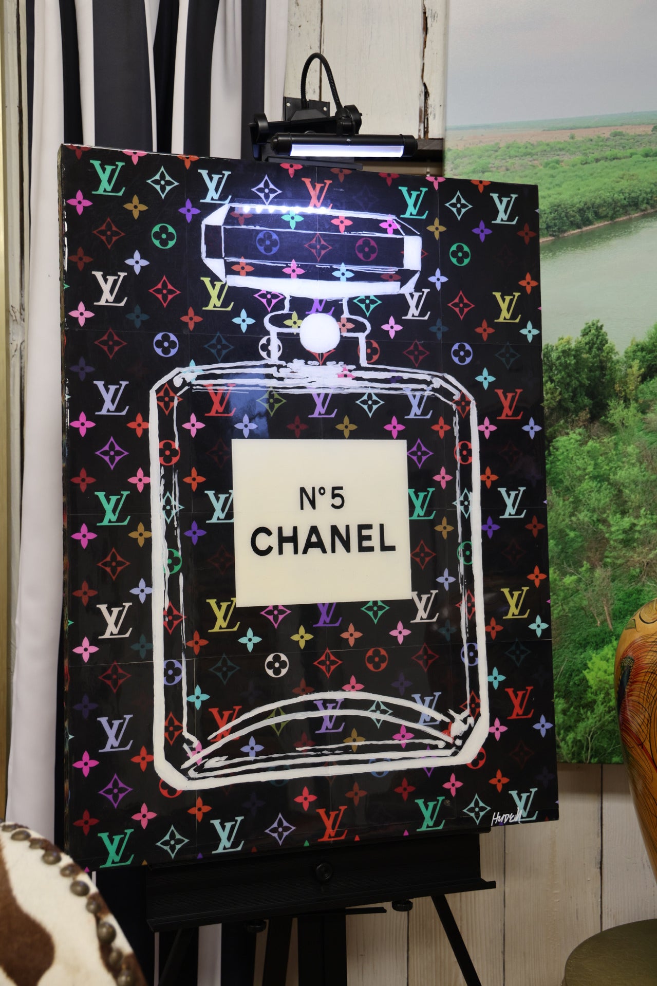 Mario Silva Design ( LV/Chanel No 5 ) Resin Painting