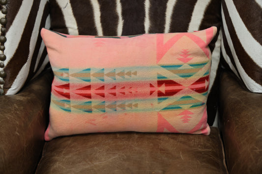 Vintage Pendleton Pillow(pink)