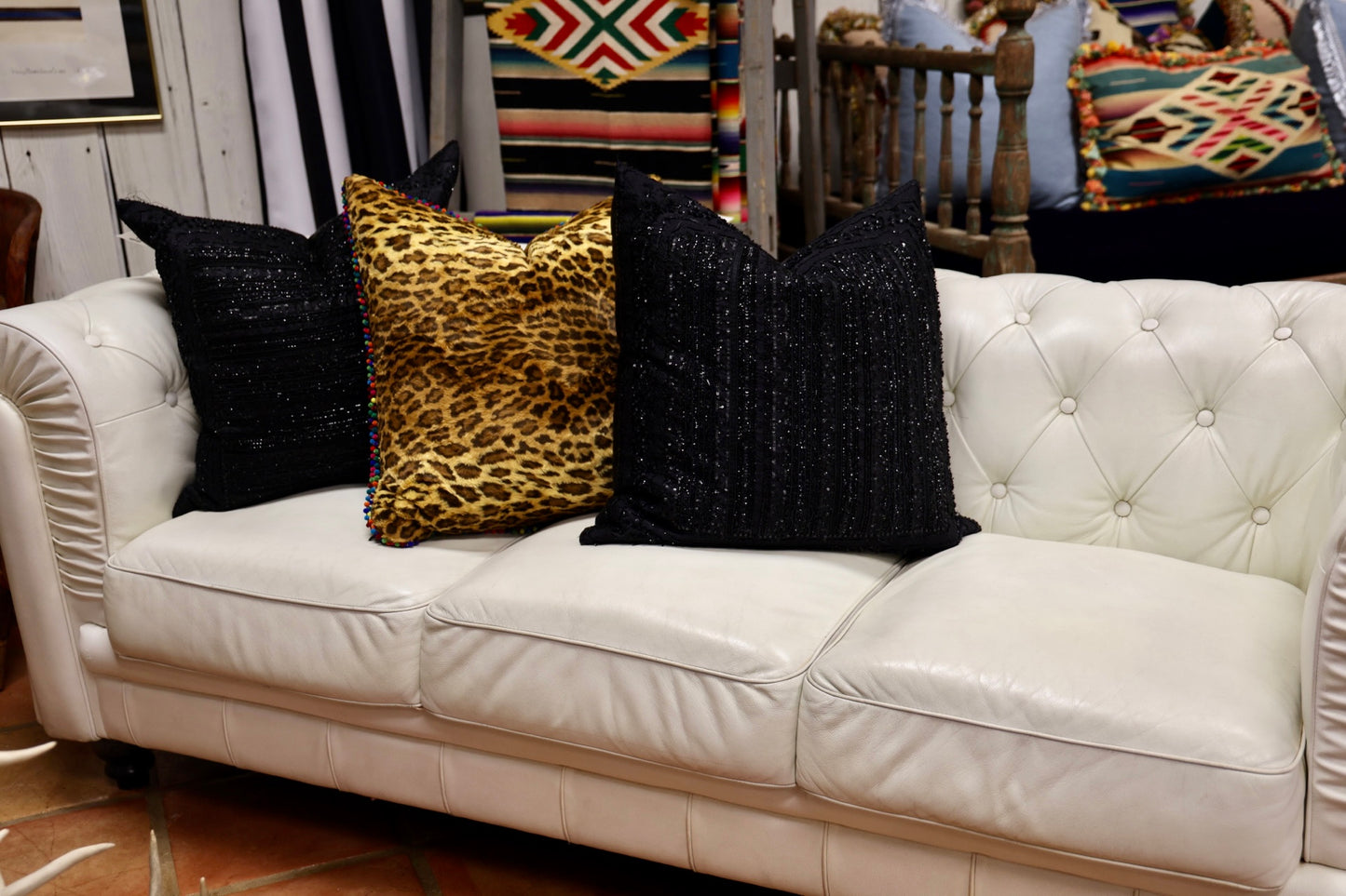 White Vintage Chesterfield Sofas