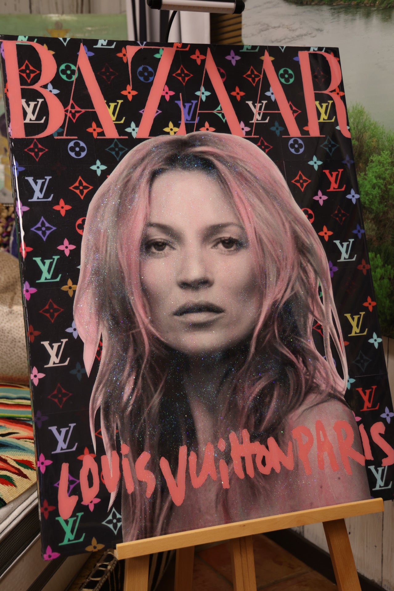 Mario Silva Design ( Bazaar/Kate Moss ) Resin Painting