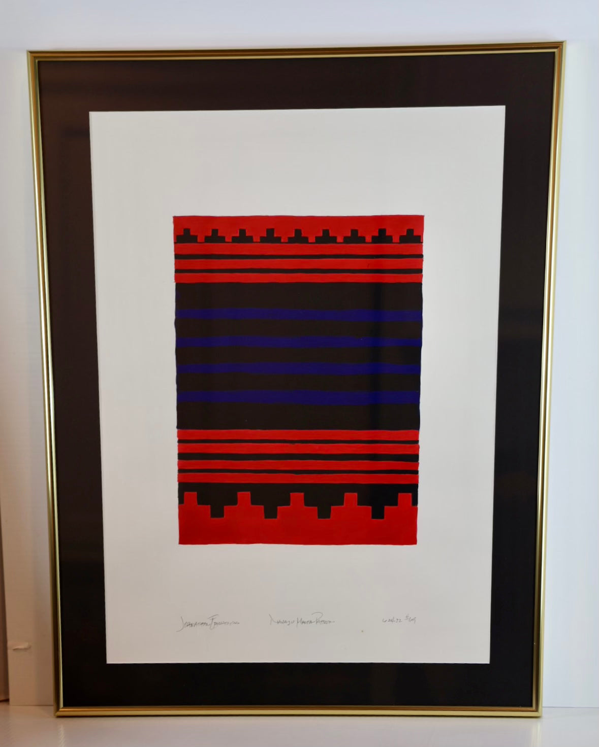 Navajo Manta Pattern 1870’s Style/ Jonathon Edwards Painting